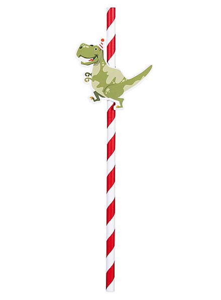 Dino paper straws 6 pieces 